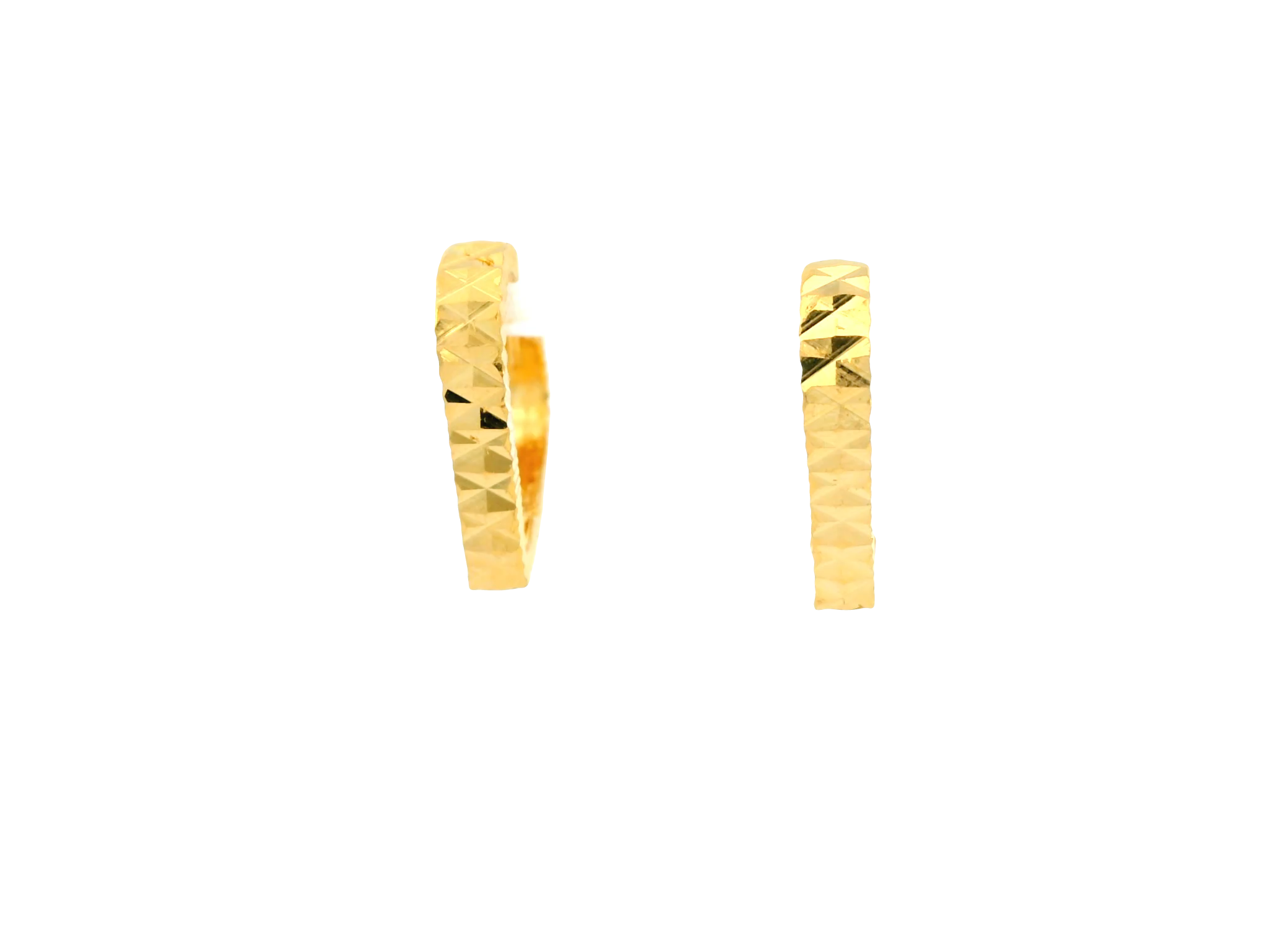 22K Yellow Gold Hoop Earrings