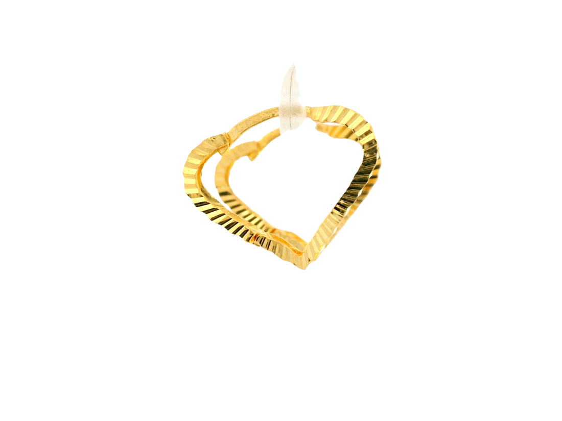 22K Yellow Gold Hoop Earrings