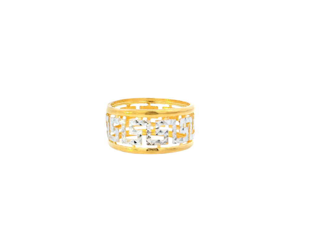 22K Yellow + White Gold Ladies Ring