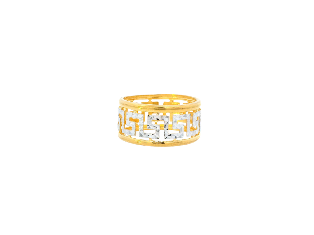 22K Yellow + White Gold Ladies Ring