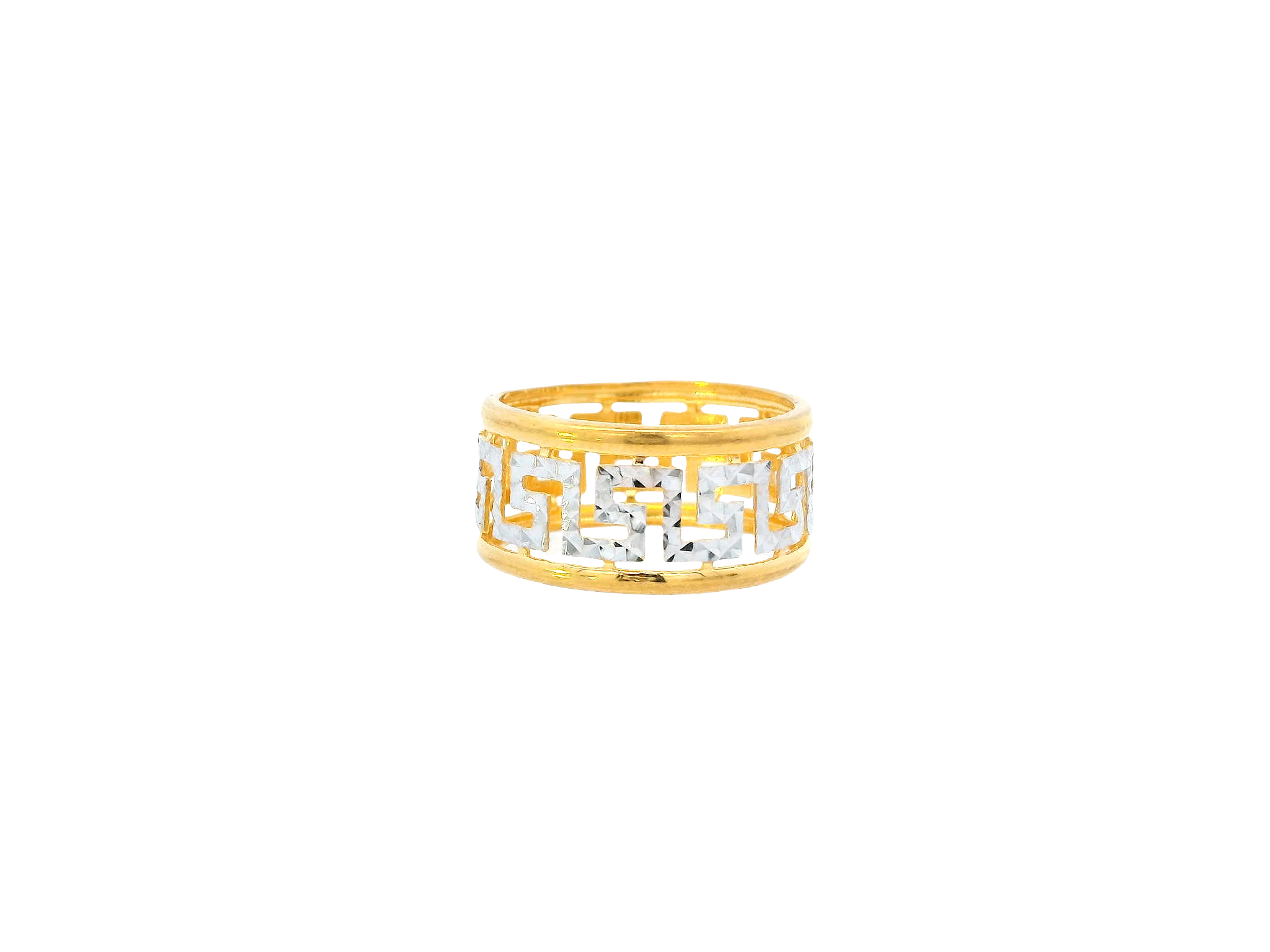 22K Yellow + White Gold Ladies Ring