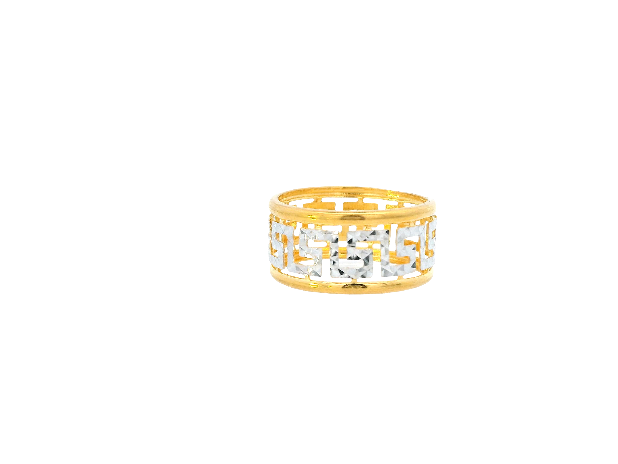 22K Yellow + White Gold Ladies Ring
