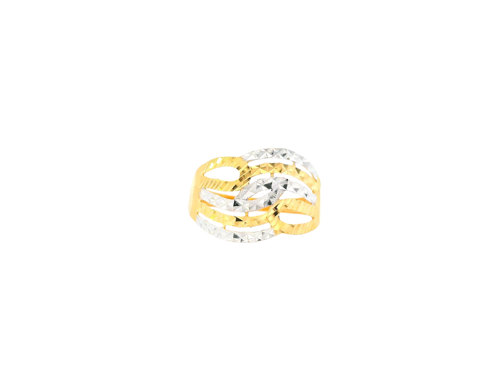 22K Yellow + White Gold Ladies Ring