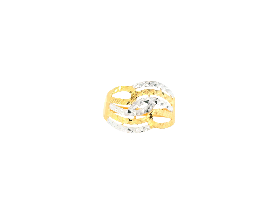 22K Yellow + White Gold Ladies Ring