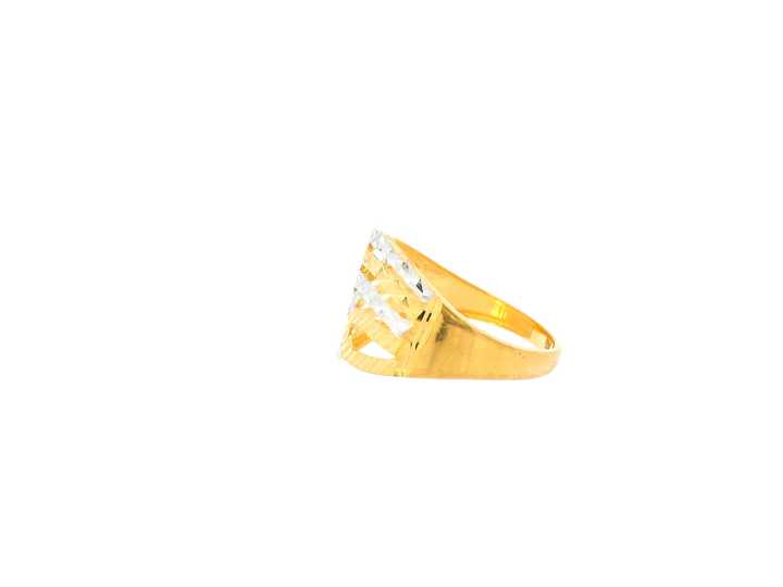 22K Yellow + White Gold Ladies Ring