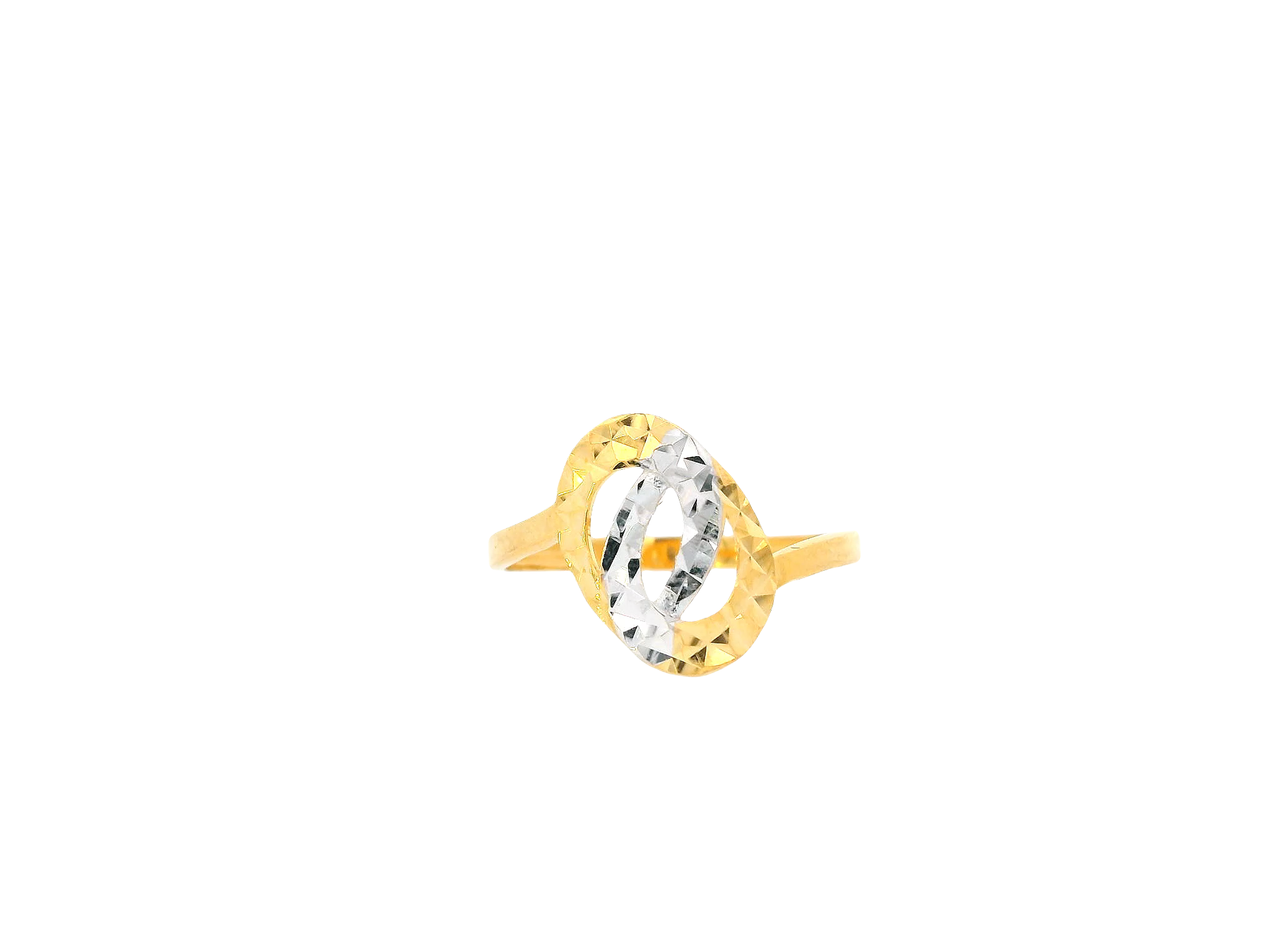 22K Yellow + White Gold Ladies Ring