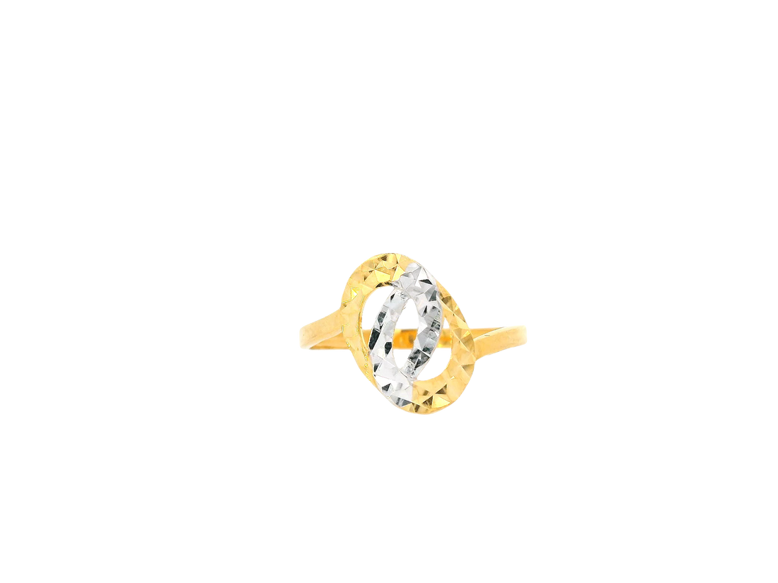 22K Yellow + White Gold Ladies Ring