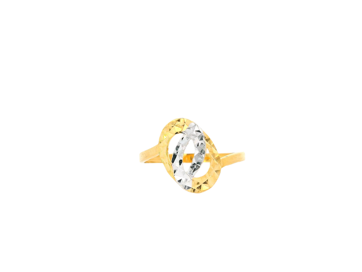 22K Yellow + White Gold Ladies Ring