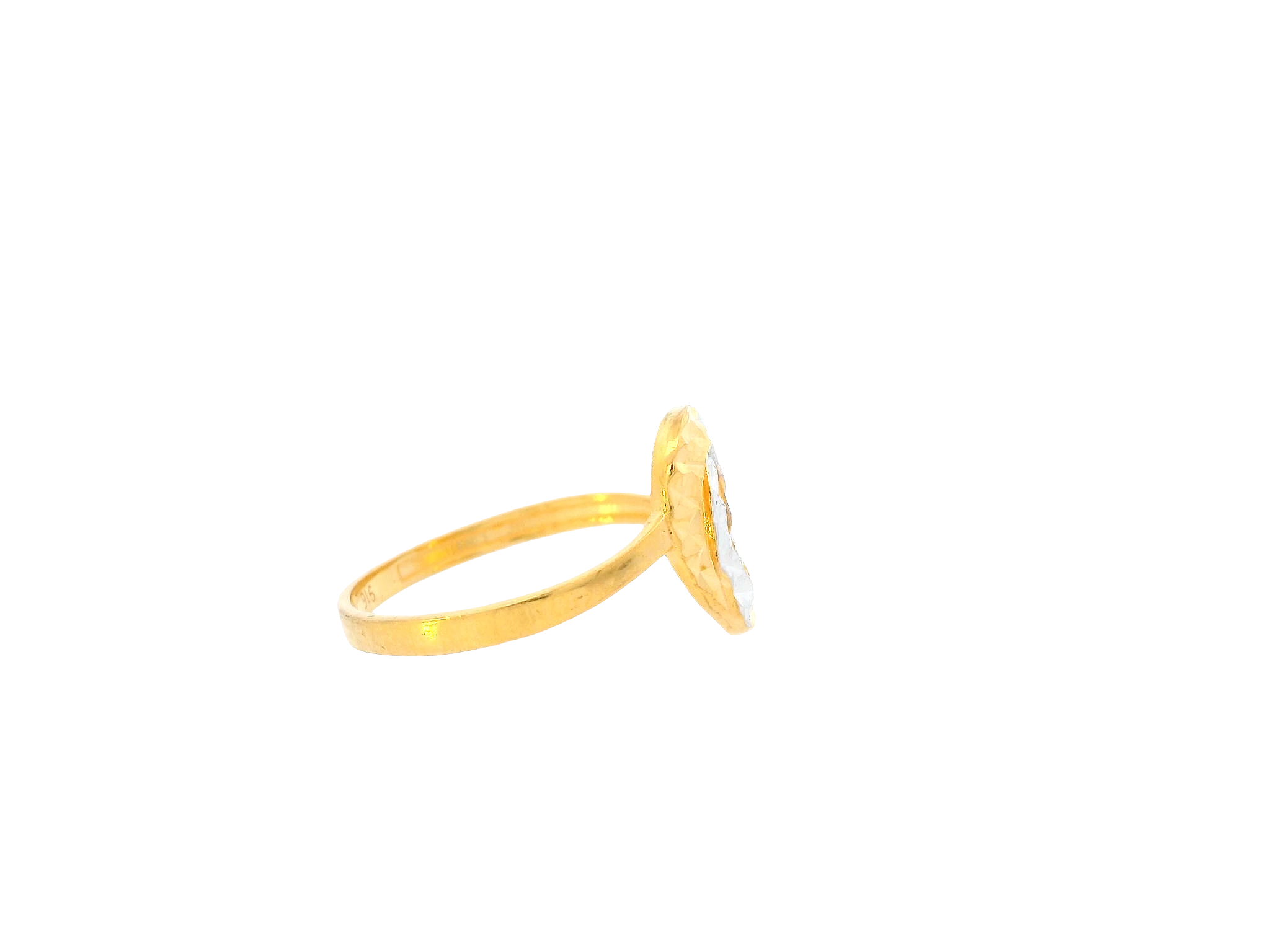 22K Yellow + White Gold Ladies Ring