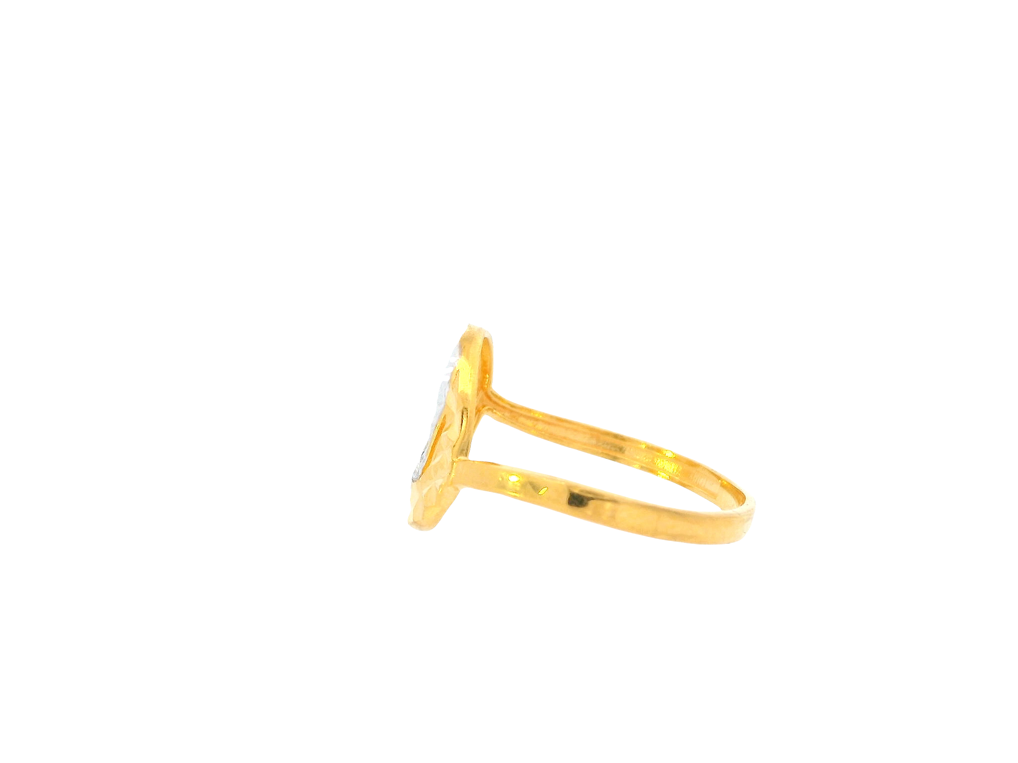 22K Yellow + White Gold Ladies Ring