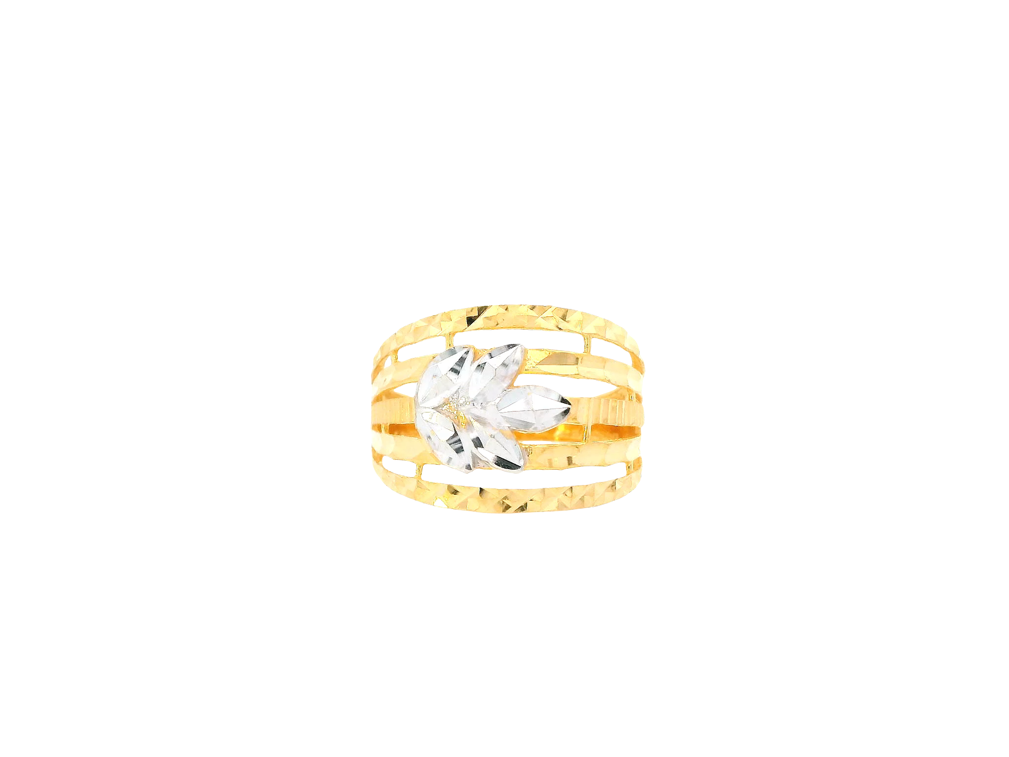 22K Yellow + White Gold Ladies Ring
