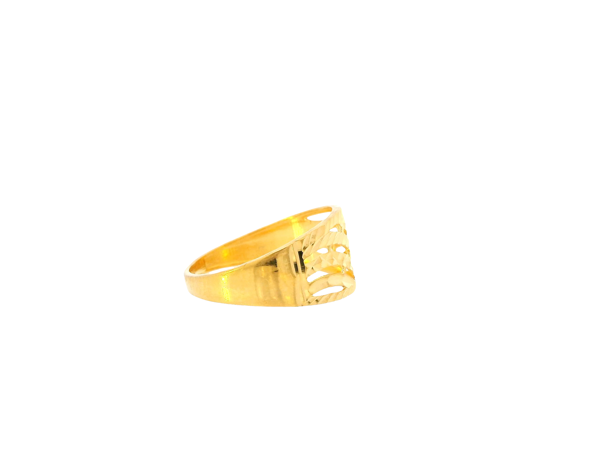 22K Yellow + White Gold Ladies Ring