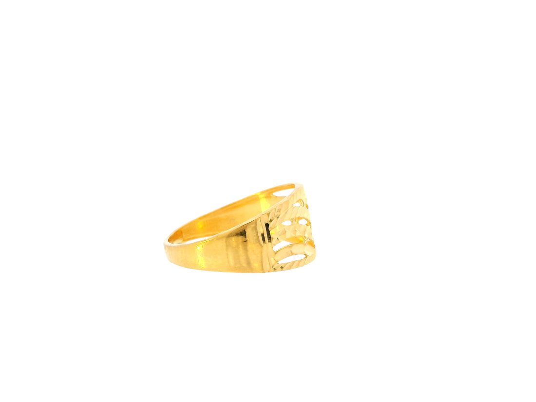 22K Yellow + White Gold Ladies Ring