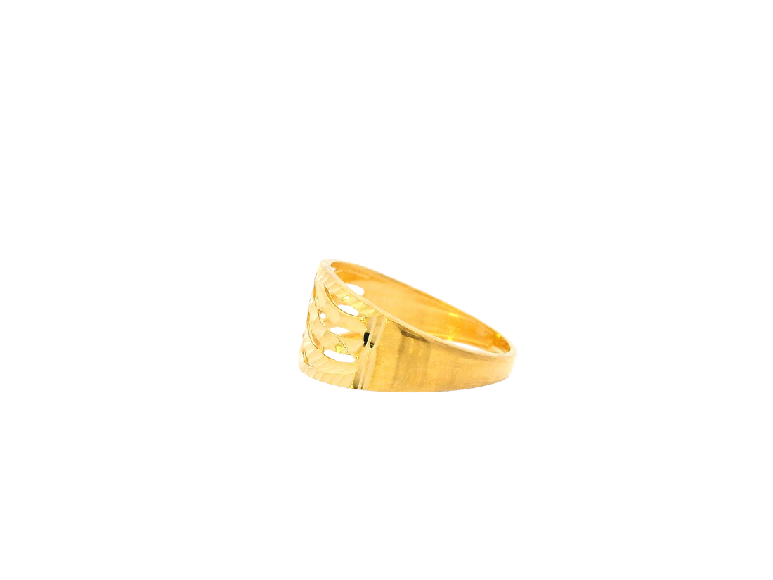 22K Yellow + White Gold Ladies Ring