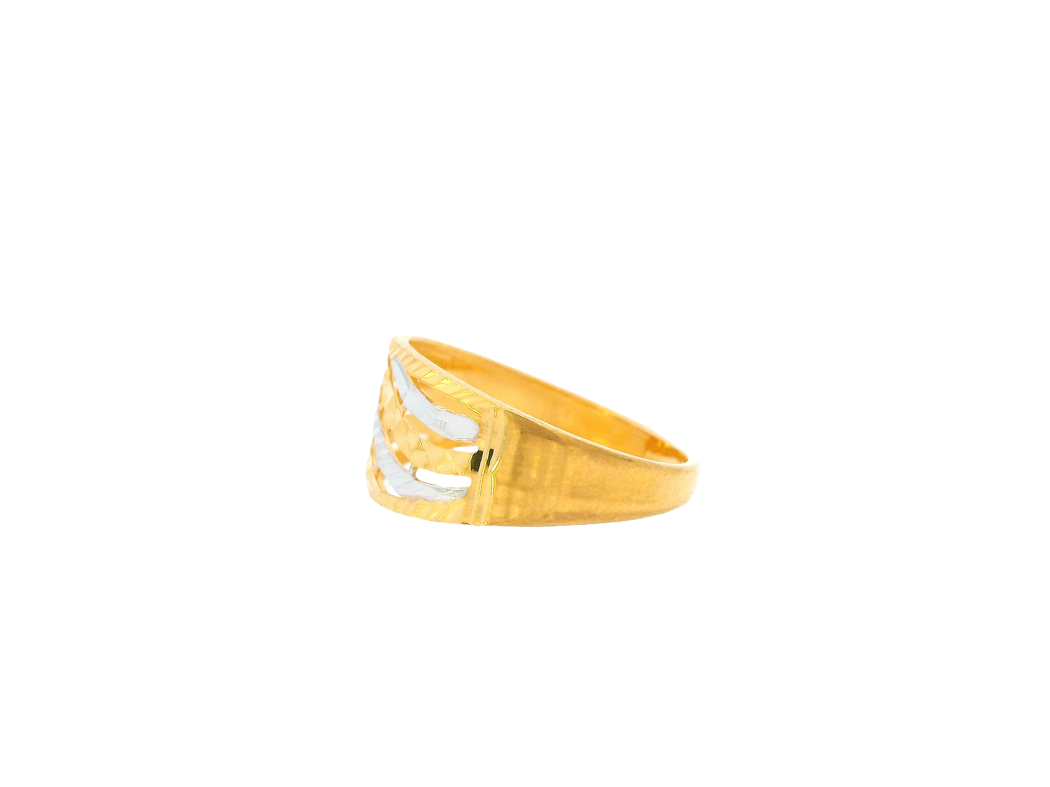 22K Yellow + White Gold Ladies Ring