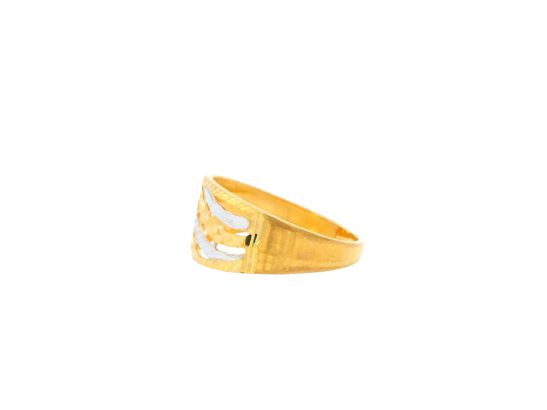 22K Yellow + White Gold Ladies Ring