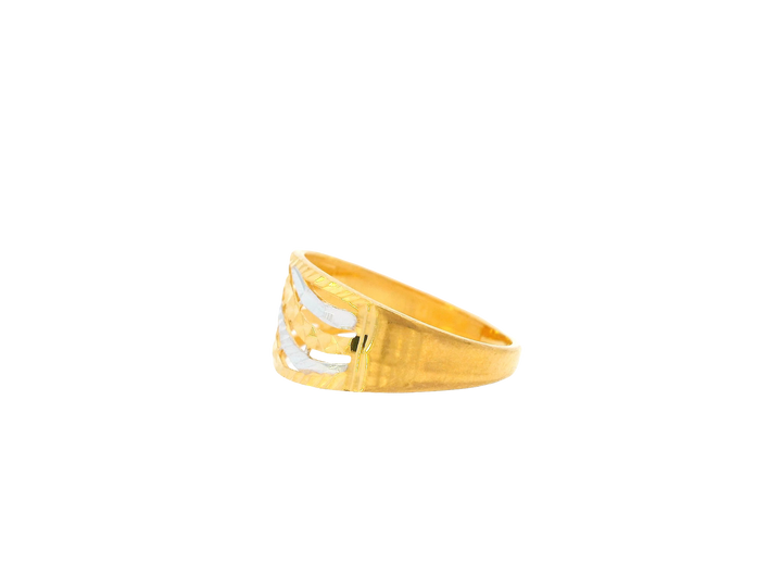 22K Yellow + White Gold Ladies Ring