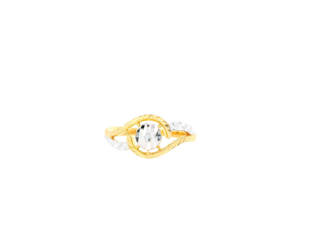 22K Yellow + White Gold Ladies Ring