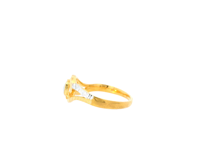 22K Yellow + White Gold Ladies Ring