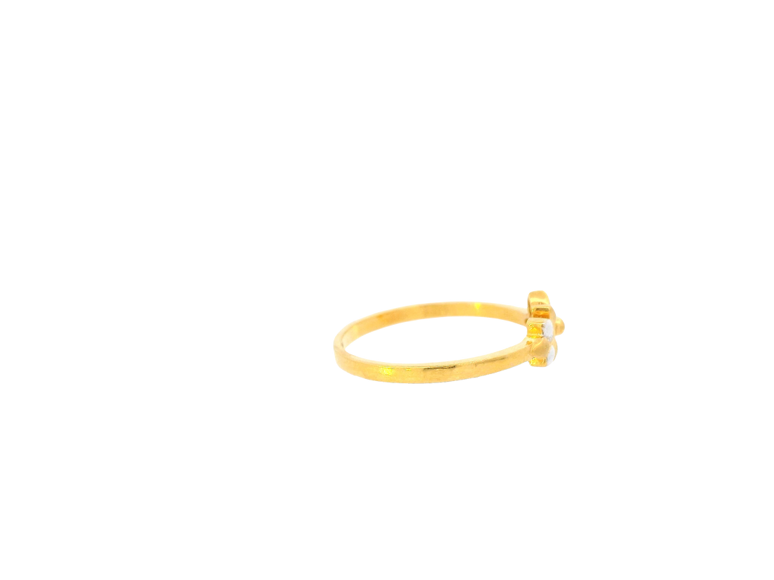 22K Yellow + White Gold Ladies Ring