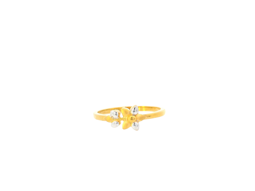 22K Yellow + White Gold Ladies Ring