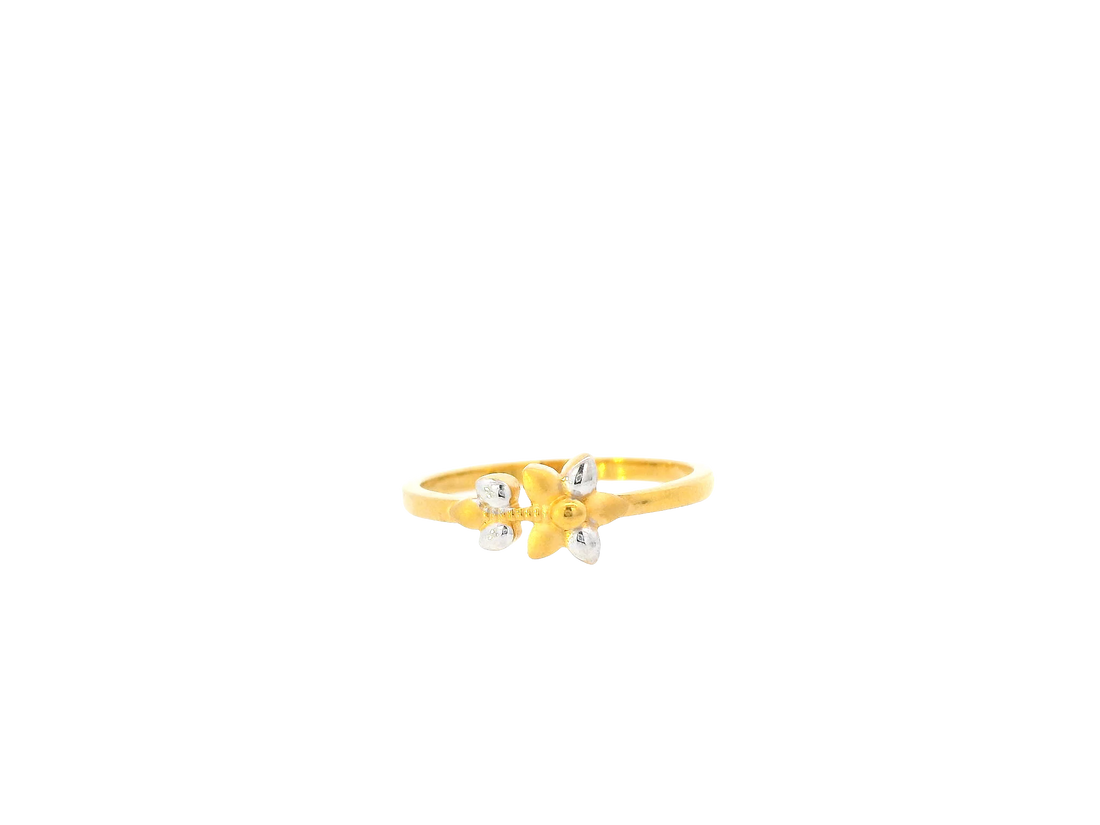 22K Yellow + White Gold Ladies Ring