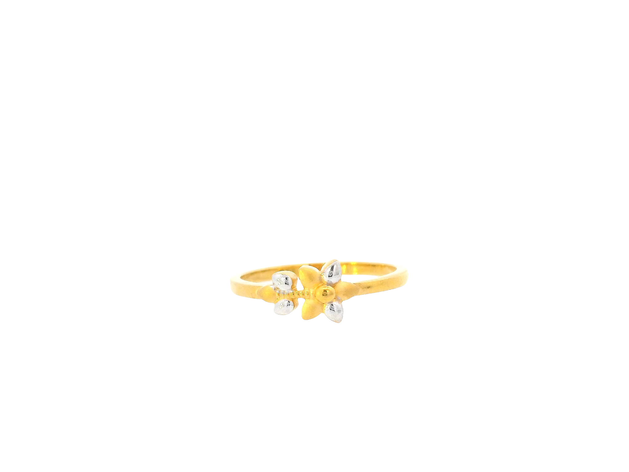 22K Yellow + White Gold Ladies Ring