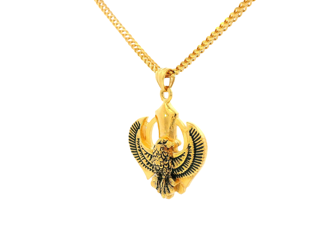 22K Yellow Gold Khanda Pendant