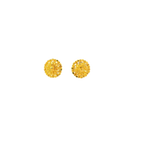 22K Yellow Gold Traditional Stud Earrings | Lightweight Polished Tops