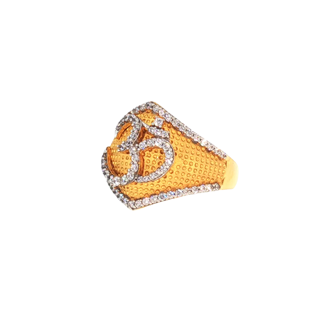 Stylish 22K Yellow Gold Cubic Zirconia Ring – 8.9g Classic Stone Design