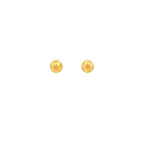 22K Yellow Gold Fancy Stud Earrings | Lightweight Polished Tops