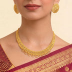 22K Classic Yellow Gold Rope Chain Necklace with Polished Twisted Links