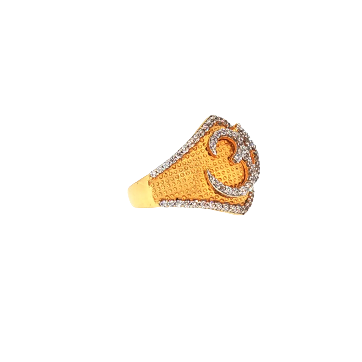 Stylish 22K Yellow Gold Cubic Zirconia Ring – 8.9g Classic Stone Design