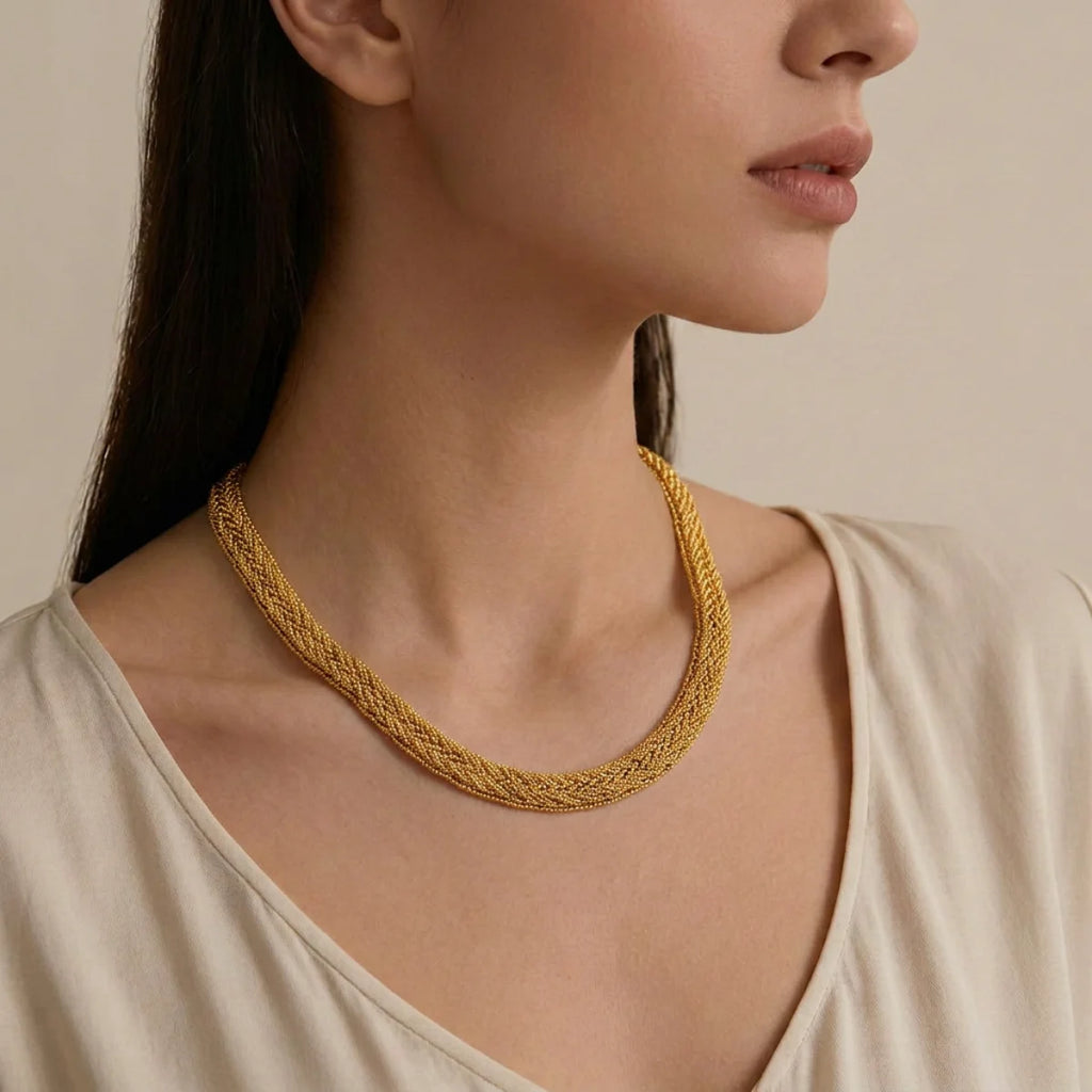 22K Yellow Gold Chain Necklace with 4.25mm Width