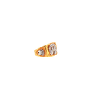 22K Two-Tone Gold Fancy Men’s Ring | Stylish Designer Band