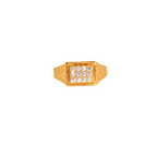 Lightweight 22K Yellow Gold Cubic Zirconia Ring – 3.6g Elegant Minimal Design