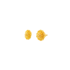 22K Yellow Gold Traditional Stud Earrings | Lightweight Polished Tops