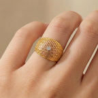 22K Tri-Color Gold Ring