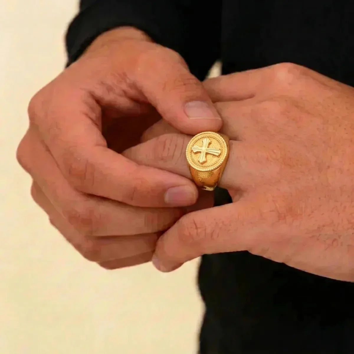 22K Yellow Gold Traditional Men’s Ring | Premium Classic Band