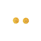 22K Yellow Gold Traditional Stud Earrings | Lightweight Polished Tops