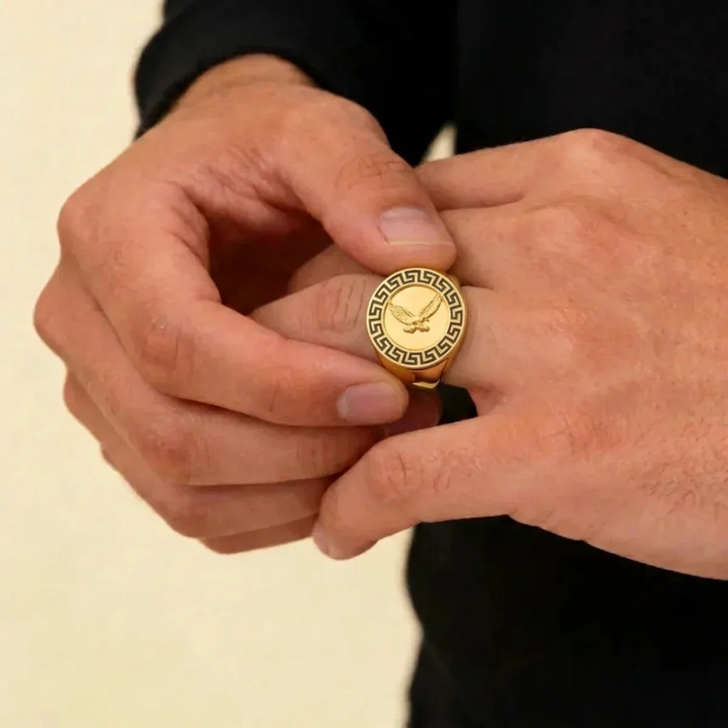 22K Yellow Gold Ring – Bold Polished Band