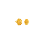 22K Yellow Gold Traditional Stud Earrings | Lightweight Polished Tops