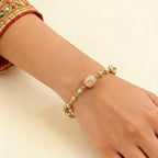 22K Tri-Color Gold Ladies Bracelet with Lobster Lock