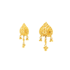 22K Yellow Gold Traditional Stud Earrings | Heavy Premium Polished Tops