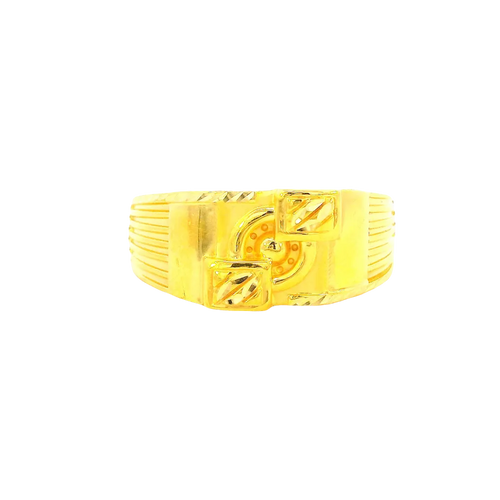 22K Yellow Gold Men’s Fancy Ring (6.3 Grams) – Bold & Elegant Design