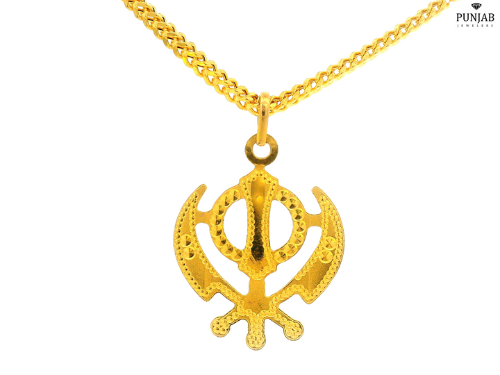 22K Yellow Gold Khanda Pendant