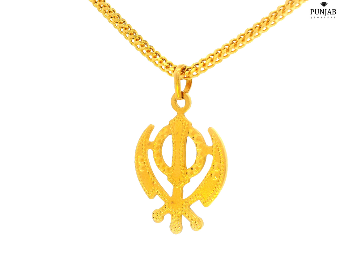 22K Yellow Gold Khanda Pendant