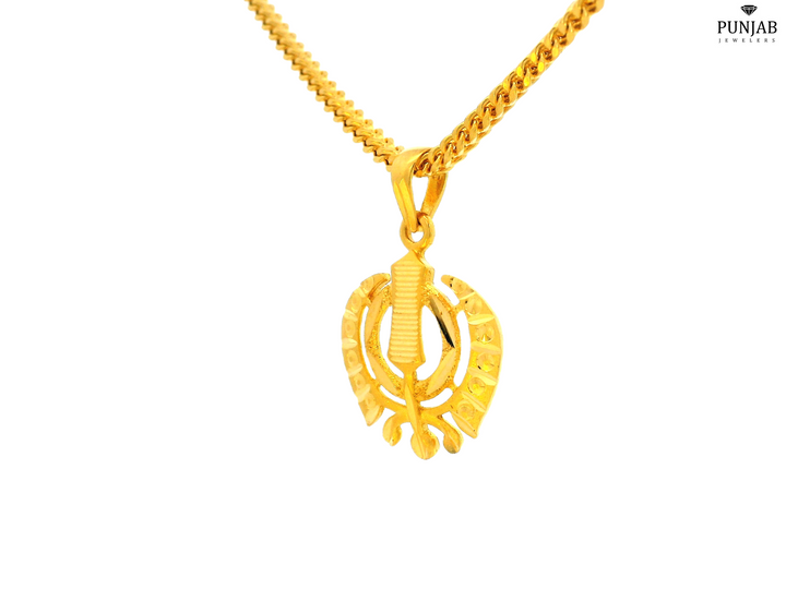 22K Yellow Gold Khanda Pendant