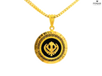 22K Yellow Gold Khanda Symbol Pendant