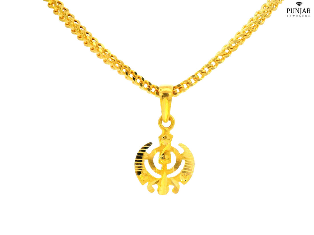 22K Yellow Gold Khanda Pendant